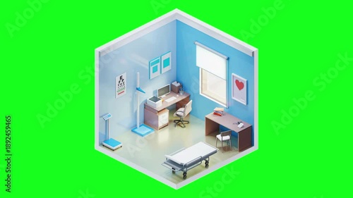 Wallpaper Mural Virtual Tour of a Bright Well-Designed Hospital Room with Modern Medical Equipment and Comfortable Bed Torontodigital.ca