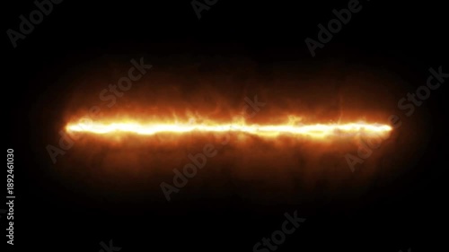 Wallpaper Mural visual effects of fire animation creating a fiery line with dynamic movement and glowing sparks Torontodigital.ca