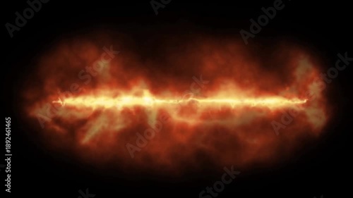 Wallpaper Mural Dramatic Firestorm Lightning Effects Captured in Sequence with Fiery Clouds and Electric Flashes Torontodigital.ca