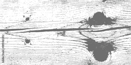 Distressed wood grain texture background vector illustration with knots and rustic grunge effect