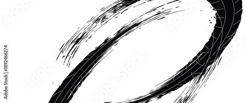 Tire track. Car, bike, motorcycle tyre mark with grunge effect isolated on white background. Wheel footprint on the road.