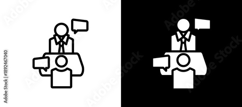 Interview whiteblack icon