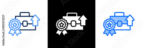 Career Promotion triple icon