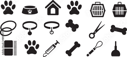 Pet and Animal Care black white background