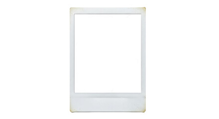 Retro instant photo frame PNG isolated on transparent background, vintage style picture border for memories and creative design projects
