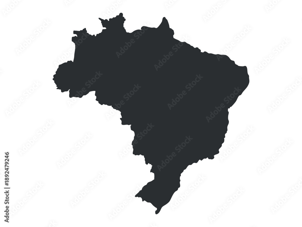 Obraz na płótnie map of Brazil on transparent background