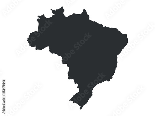 map of Brazil on transparent background 
