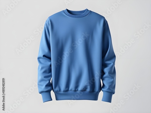 Wallpaper Mural front view of a blank blue sweatshirt mockup isolated on gray background Torontodigital.ca
