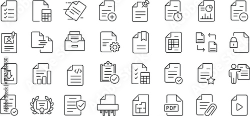 News media Web Icon Set in Line Style. Collection of Mass media Linear Icons, Including tv, radio, newspaper, magazine, news, broadcasting, press, interview, journalism and more.