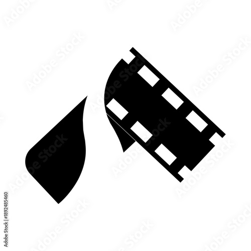 minimalist illustration design of film roll