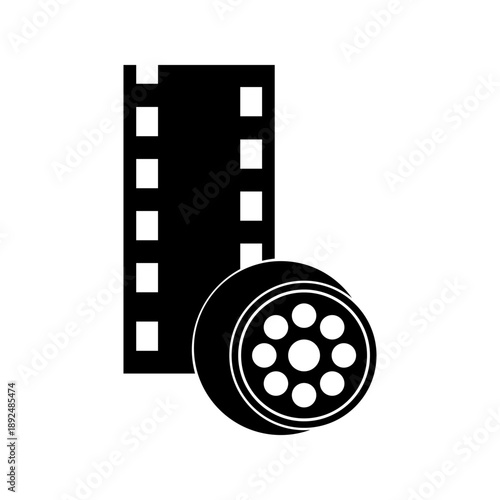 minimalist illustration design of film roll