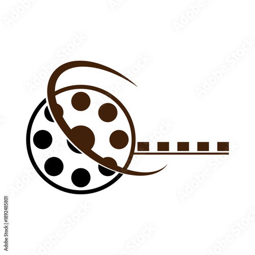 minimalist illustration design of film roll