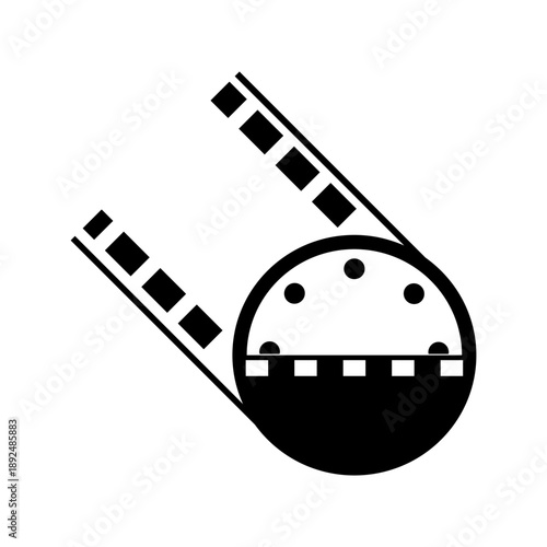 minimalist illustration design of film roll