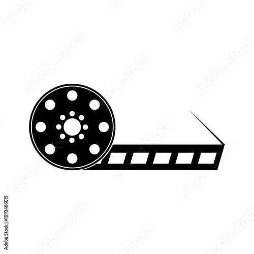 minimalist illustration design of film roll