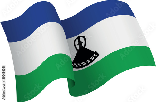 Foto Flag of Lesotho