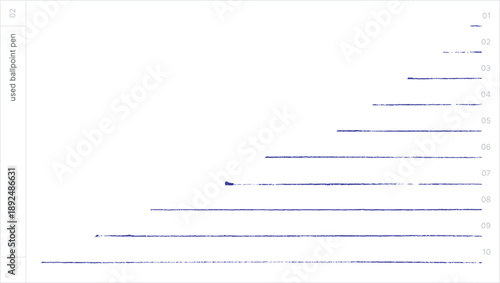 Vector Brushes. Used Ballpoint Pen.