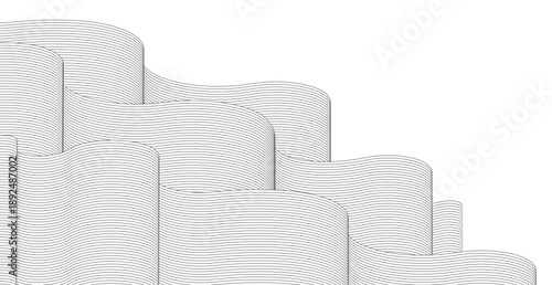 abstract wavy graphics 3d rendering	
