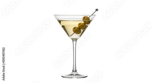 Photos Classic martini with olives isolated PNG on transparent background, elegant cock