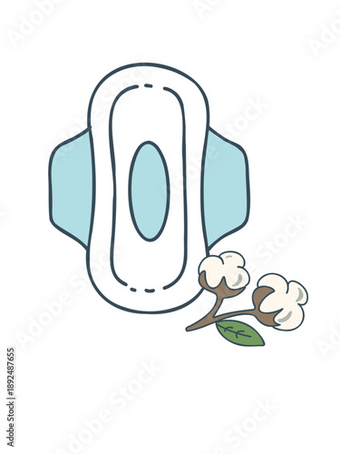 natural cotton feminine hygiene pad design