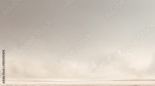 Minimal empty space scene in Cloud Dancer creamy white color, soft diffused light, feeling of silence and clarity, conceptual lifestyle background