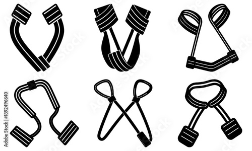 Collection of assorted jump ropes in various configurations and twists