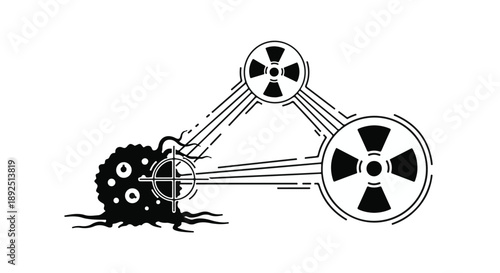 Mechanical robot arm interacting with gear