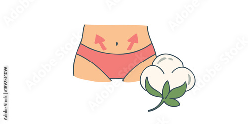 natural intimate care products for women illustration