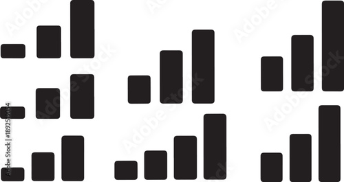 Black bars of varying sizes on white background pattern