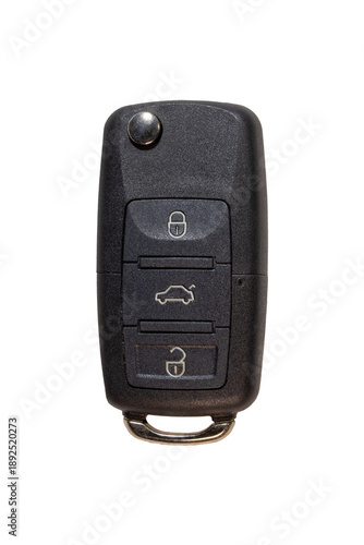 Tableau sur toile Black car key fob with lock unlock trunk button functions