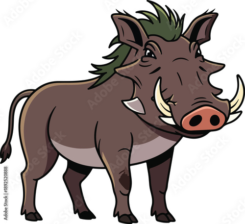 warthog, animal, wild, pig, mammal, mane, friendly, exploration