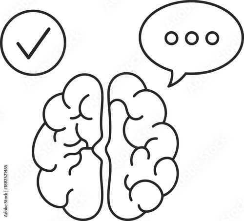 Brain thinking and decision making process