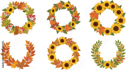 Fire numbers with autumn floral design