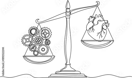 Balance between technology and human heart