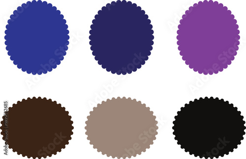 Color palette with six distinctive hues