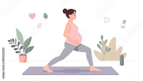 A young fit woman practices yoga stretching exercises for a healthy and active lifestyle