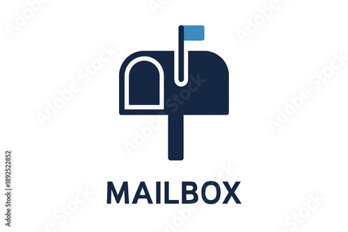 Mailbox with letters and mail icon for secure travel and business design