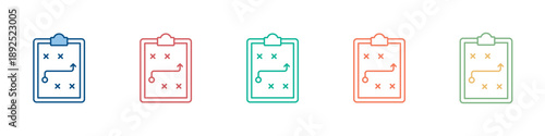 Strategy Icon Set Multiple Style Collection 