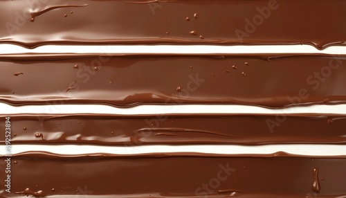 A close-up view of a chocolate bar with smooth and creamy texture