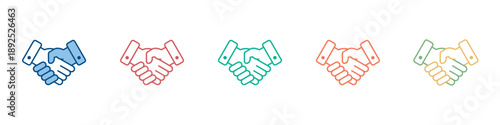 Handshake Icon Set Multiple Style Collection 