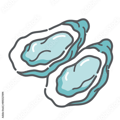 牡蠣（カキ）のイラスト（亜鉛豊富な食材/貝類）