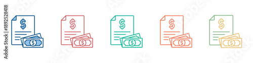 Payroll Icon Set Multiple Style Collection 