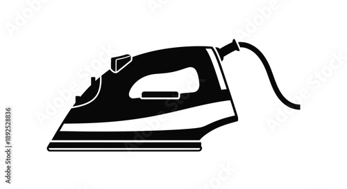 Black and White Iron Illustration.