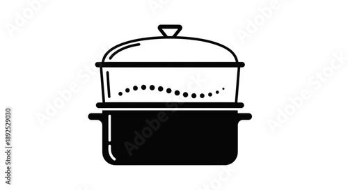 Black Silhouette of a Serving Dish.