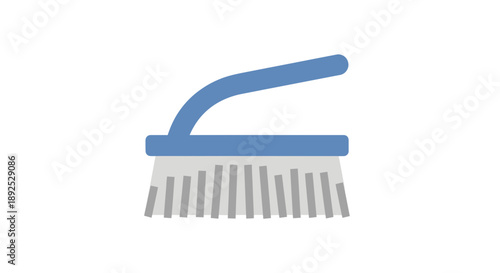 Blue Brush with White Bristles.