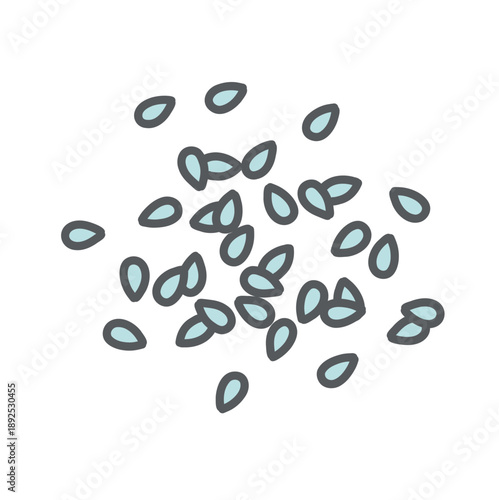 ごま（胡麻）のイラスト（ミネラル食材/種実類）