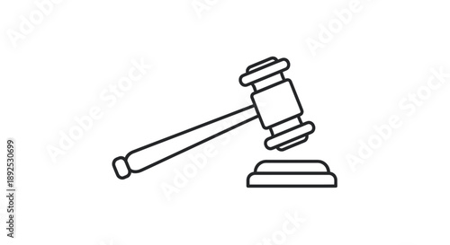 Gavel and Sound Block Illustration.