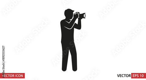Man Taking Picture with Camera Silhouette 1.