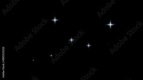 Wallpaper Mural Blinking twinkling stars animation with flat doodle vector sparkle, shiny glowing light motion, smooth magical shine effects and soft glitter highlights on black screen background in high quality 4k Torontodigital.ca