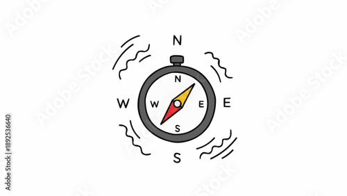 Compass Navigation Tool Direction Indicator.