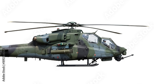 Fotografie Camouflaged Agusta A129 Mangusta attack helicopter isolated PNG, Italian militar